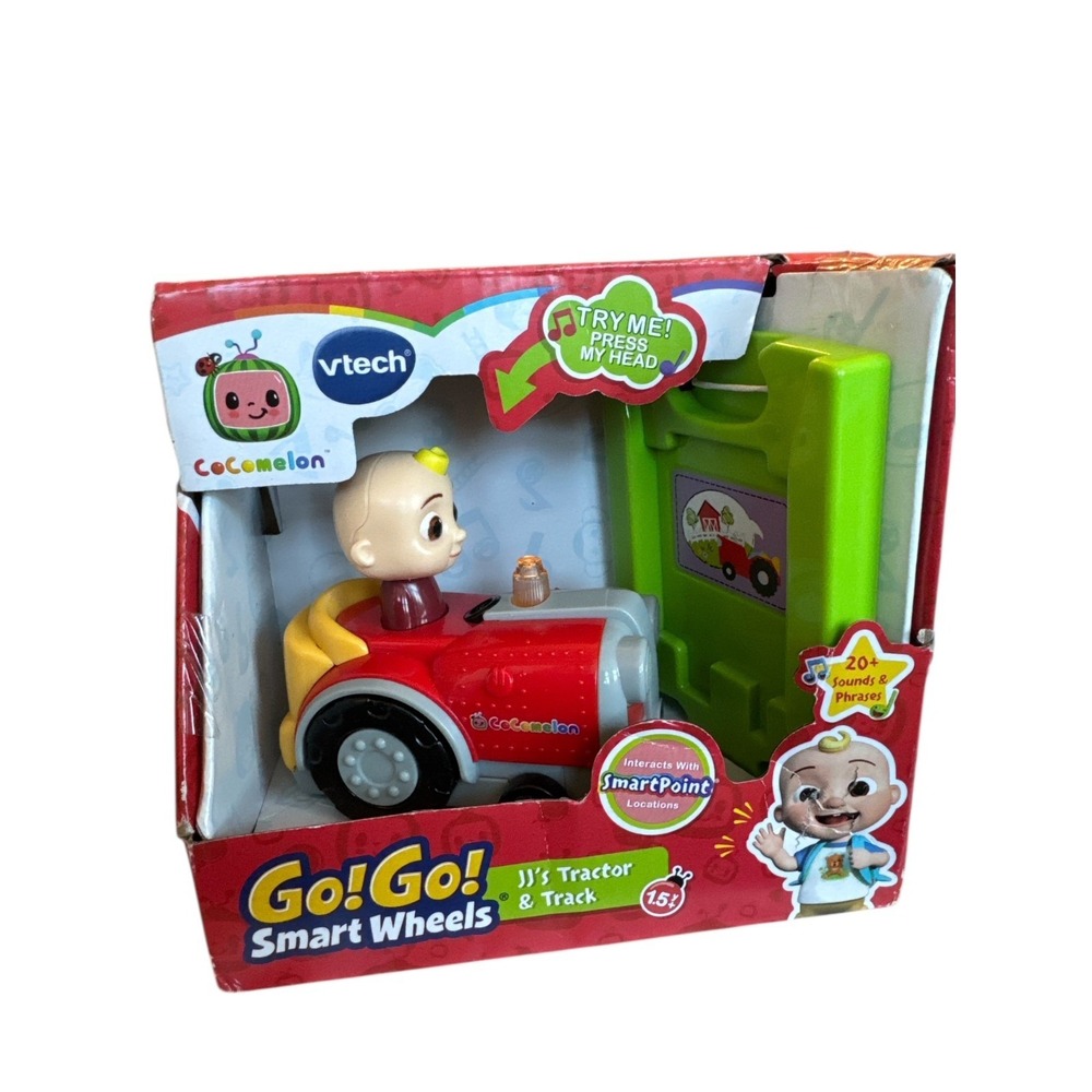 VTech CoComelon Go Go‎ Smart Wheels JJs Tractor and Track Set New